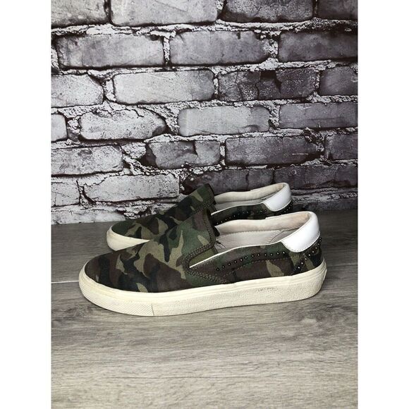 Ash Nikita Camouflage Army Military Canvas Slip On Sneakers Women Sz 39EU/8.5M - Picture 1 of 16